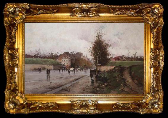 framed  Eugene Galien-Laloue La Porte de Chatillon, ta009-2